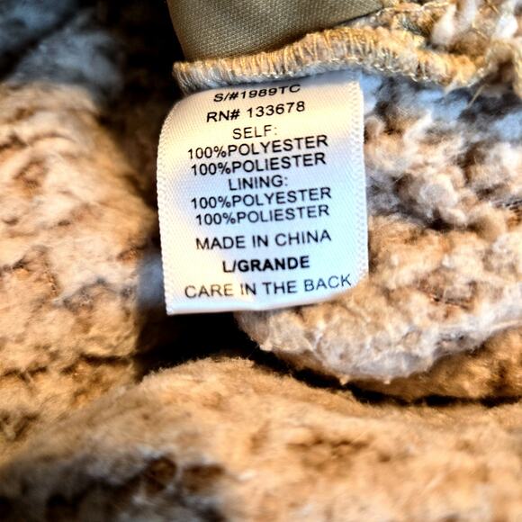 Love Tree Large Cream  Textured Women's Coat Jacket Misses Size L 12 14 Pocket - Picture 4 of 7